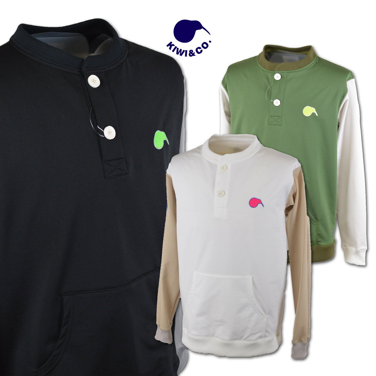3割引【キウイ】メンズ 長袖プルオーバー グリーン M KIWI7SW01M213-24 edit of KIWI エディットオブキウイ ゴルフ @拍卖