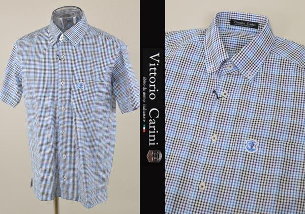 50%OFF【カリーニ】半袖シャツ (46)M 7230-1505-51 Carini 春夏用 セール カジュアル おしゃれ かっこいい 上質素材@拍卖