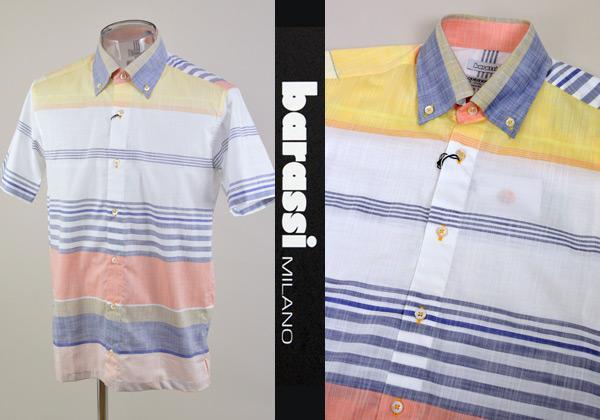 50%OFF【バラシ】半袖シャツ M 半袖シャツ 7250-1510-81 BARASSI 春夏 セール カジュアル おしゃれ 高級素材 @拍卖