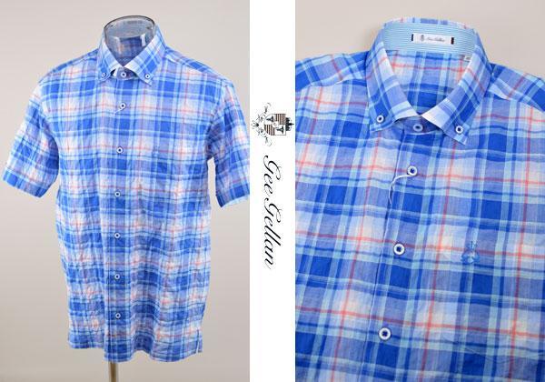 50%OFF【ゲラン】半袖シャツ (48)L 8210-1536-51 GEE GELLAN セール 高級素材 おしゃれ かっこいい @拍卖