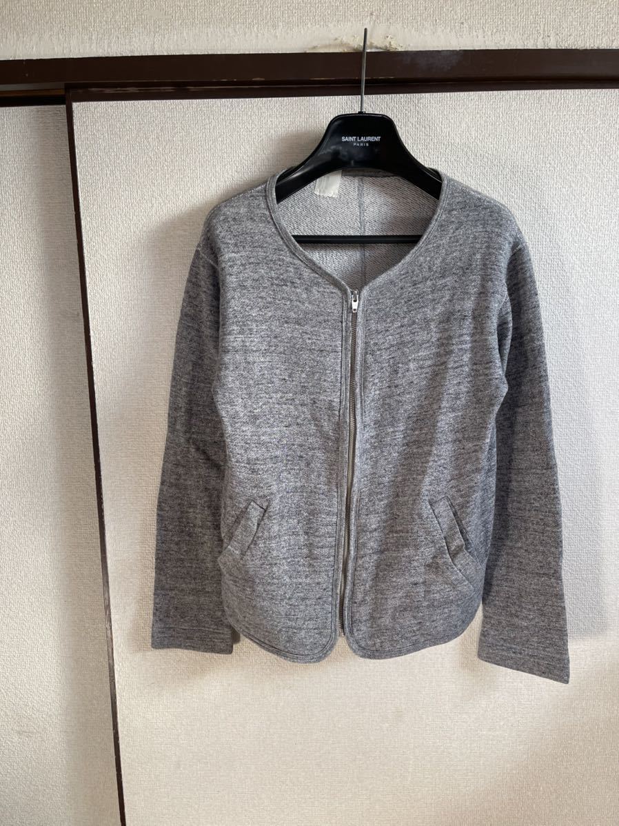 【美品】【レターパックプラス対応】 n.hoolywood ミスターハリウッド エヌハリウッド 霜降りカーディガン コットンニット GREY グレー色拍卖