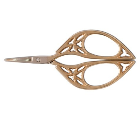 糸切用ハサミ デザインシザーゴールドカラー小型の糸切用ハサミステンレス製拍卖