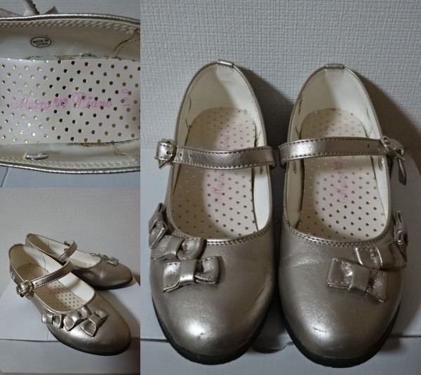 【Mezzo Piano】フォーマルシューズ シャンパンゴールド SIZE:19.0 (メゾピアノ,卒園式,入学式,発表会)拍卖