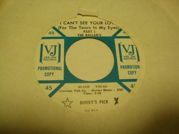 ●SOUL45●BALLAD'S/ I CAN'T SEE YOUR LOVE拍卖