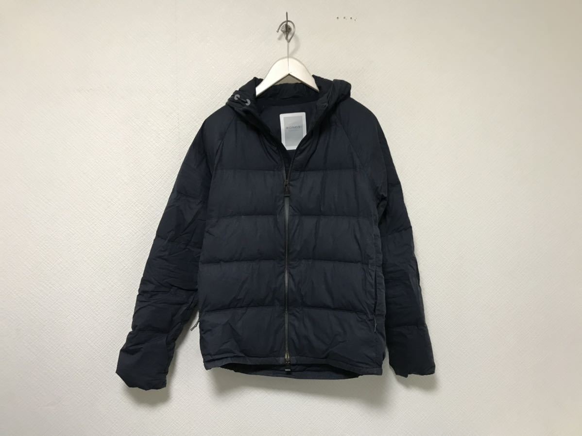 本物モノビMONOBIコットンダウンジャケットパーカーミリタリーアメカジサーフビジネススーツメンズXS紺ネイビーイタリア製拍卖