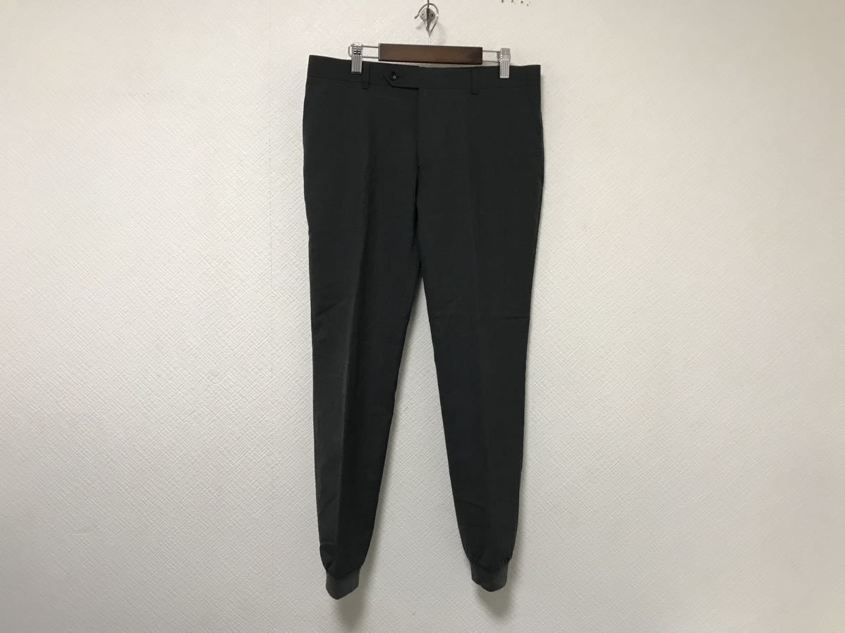 本物スーツセレクトSUITSELECTウールスラックスジョガーリブパンツミリタリーメンズアメカジビジネススーツ76グレーM拍卖