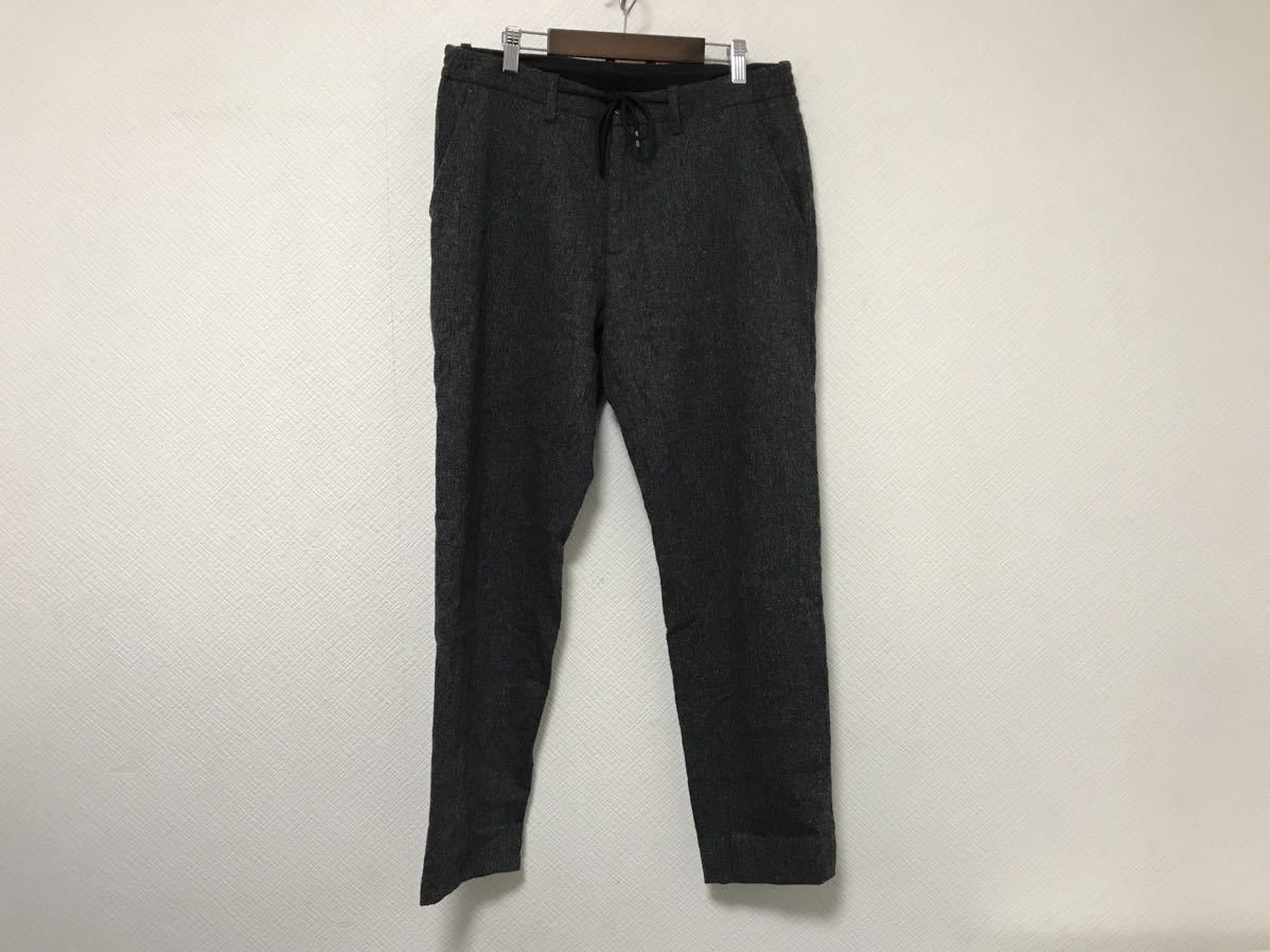 本物プラステPLSTウールイージーワイドスラックスパンツミリタリーメンズアメカジサーフビジネススーツグレー48L拍卖