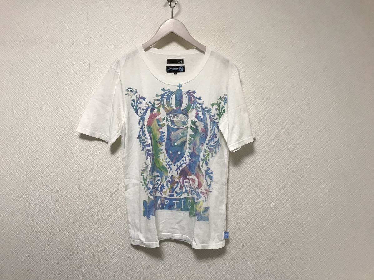 本物ルイスLUISノイハイトNOYHAITコットンプリント半袖Tシャツメンズアメカジミリタリーサーフビジネス白ホワイトM日本製拍卖