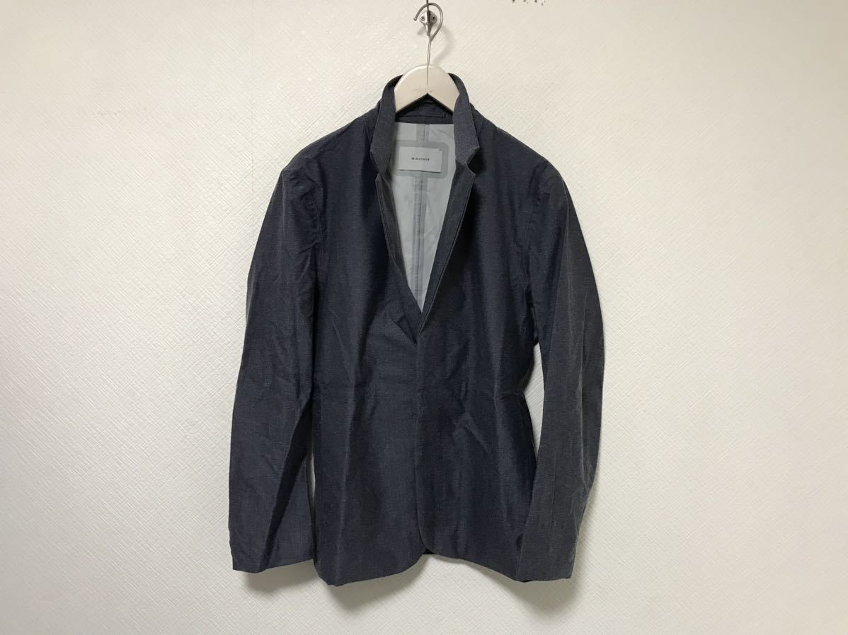 美品本物ミノトールMINOTAURナイロンテーラードジャケットミリタリーアメカジサーフビジネスメンズ青ブルーM日本製拍卖