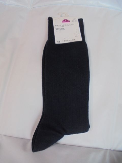 新品 TOPVALU トップバリュ ワイドヒール設計 ソックス ビジネスソックス 靴下 24-26拍卖