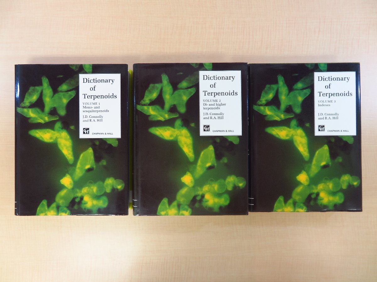 Connolly/Hill『Dictionary of Terpenoids』(全3冊揃)1991年Chapman and Hall/CRC刊 天然物化合物テルペノイド大事典 天然物化学 薬学拍卖