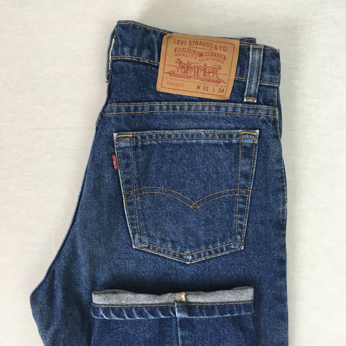【90s】Levi's リーバイス 510-0217 米国製 94年 デニム パンツ ジーンズ W31 L34 刻印525 ジップフライ拍卖