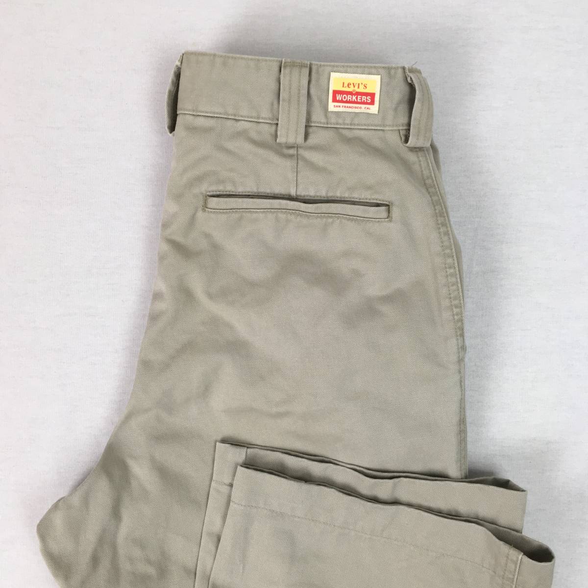 Levi's リーバイス WORKERS 23211-90 日本製 95年 ワークパンツ チノパン W30 ベージュ ジップフライ拍卖