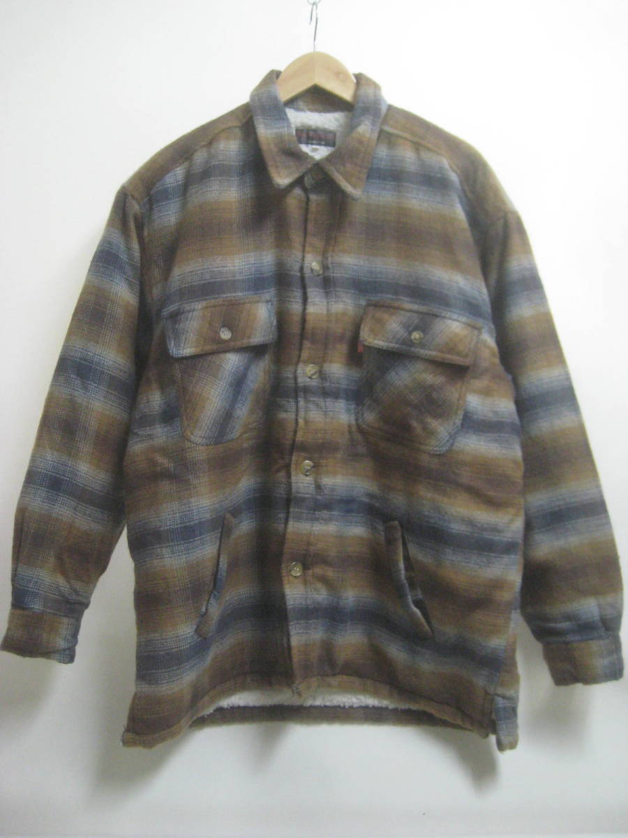 一点物!! High Spirits ハイスピリッツ ボアジャケット/カバーオール チェック柄 サイズ L拍卖