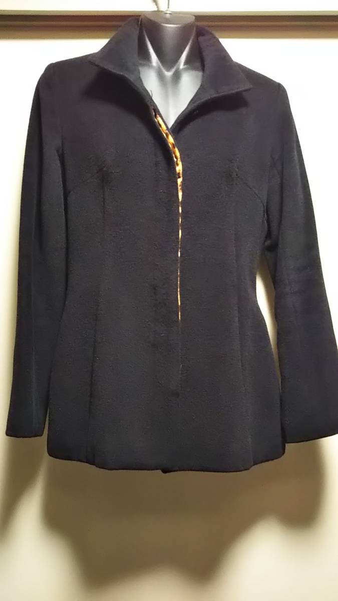 ☆セシルマクビーウール混アンゴラショートコート☆超美品裏地ヒョウ柄レア拍卖