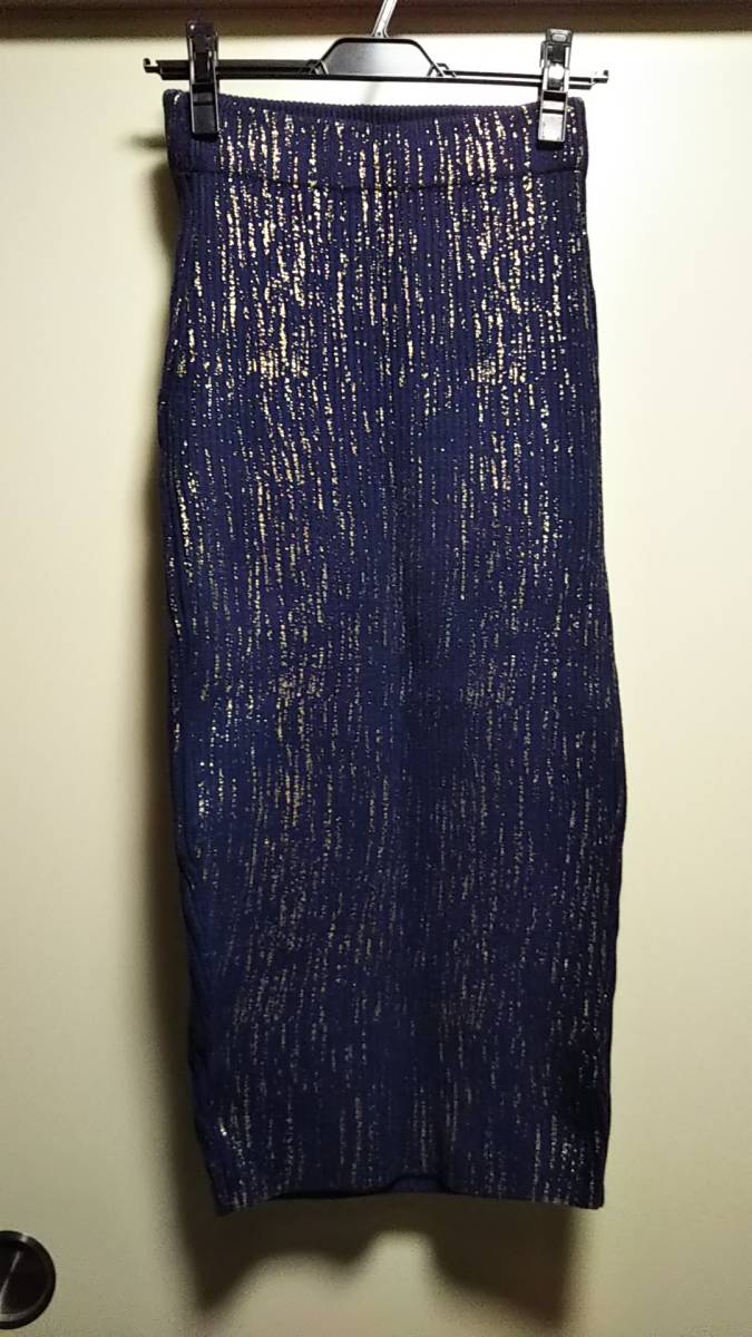 ☆FIG&VIPER金箔リブニットタイト☆超美品拍卖