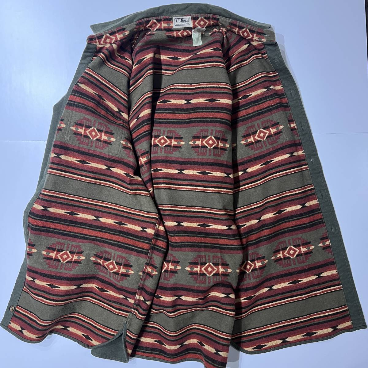 ★送料込み L.L.BEAN NATIVE PATTERN SHIRTS エルエルビーン ネイティブ柄 厚手シャツ ネイティブアメリカン モールスキン L.L.Bean RRL★拍卖