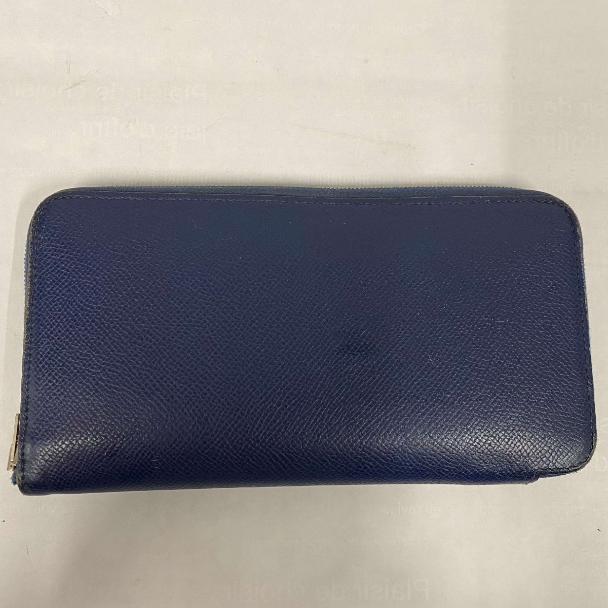 【中古】エルメス アザップロング 長財布<財布>HERMES □R刻印 2014年頃 ウォレット ブルー系 札入れ カード入れ ブランド レディース拍卖