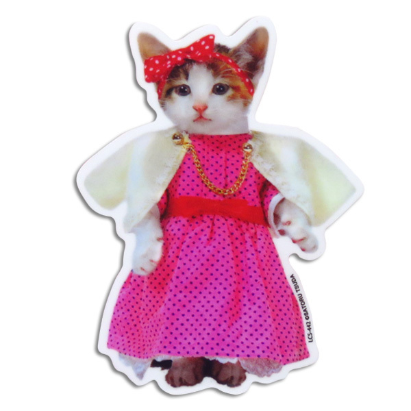 なめ猫 なめねこ ステッカー 車 リアガラス リヤガラス バンパー スマホ ドレス/ゼネラルステッカー LCS-442拍卖