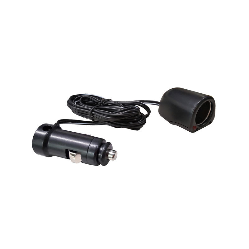 シングルセパレートソケット 2mコード リア席電源供給 延長 モニター等の電源取 約7A 10Aヒューズ付属 ヤック/YAC PZ-721拍卖