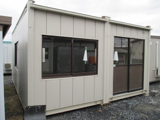 【茨城発】スーパーハウス コンテナ 物置 ユニットハウス 8坪 中古 仮設 プレハブ 倉庫 事務所 16畳 休憩所 事務所 道場 実習生 喫煙所拍卖