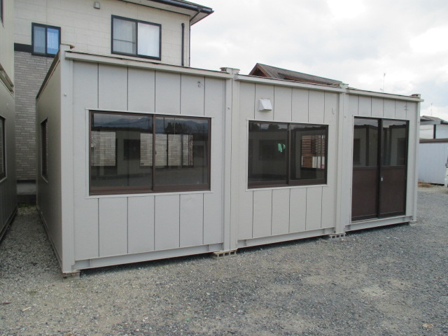 【茨城発】スーパーハウス コンテナ 物置 ユニットハウス 車屋 12坪 中古 仮設 プレハブ 倉庫 事務所 店 24畳 休憩室 寮 道場 直売所 拍卖