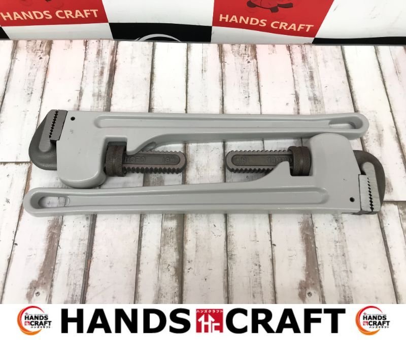 【未使用/長期保管品】 DROP FORGET 18’’ pipe wrench パイプレンチ 2本セット 2set 保管キズ有【ハンズクラフトうるま店】拍卖