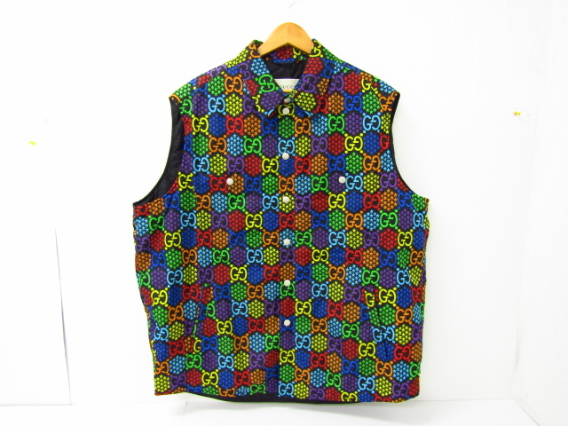GUCCI グッチ GG サイケデリック ナイロンベスト SIZE:50 ☆FG6259拍卖