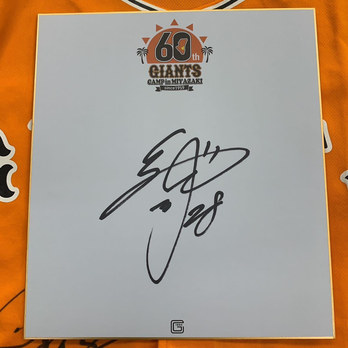 巨人 読売ジャイアンツ 畠 世周選手のサイン入り2018宮崎キャンプ色紙拍卖