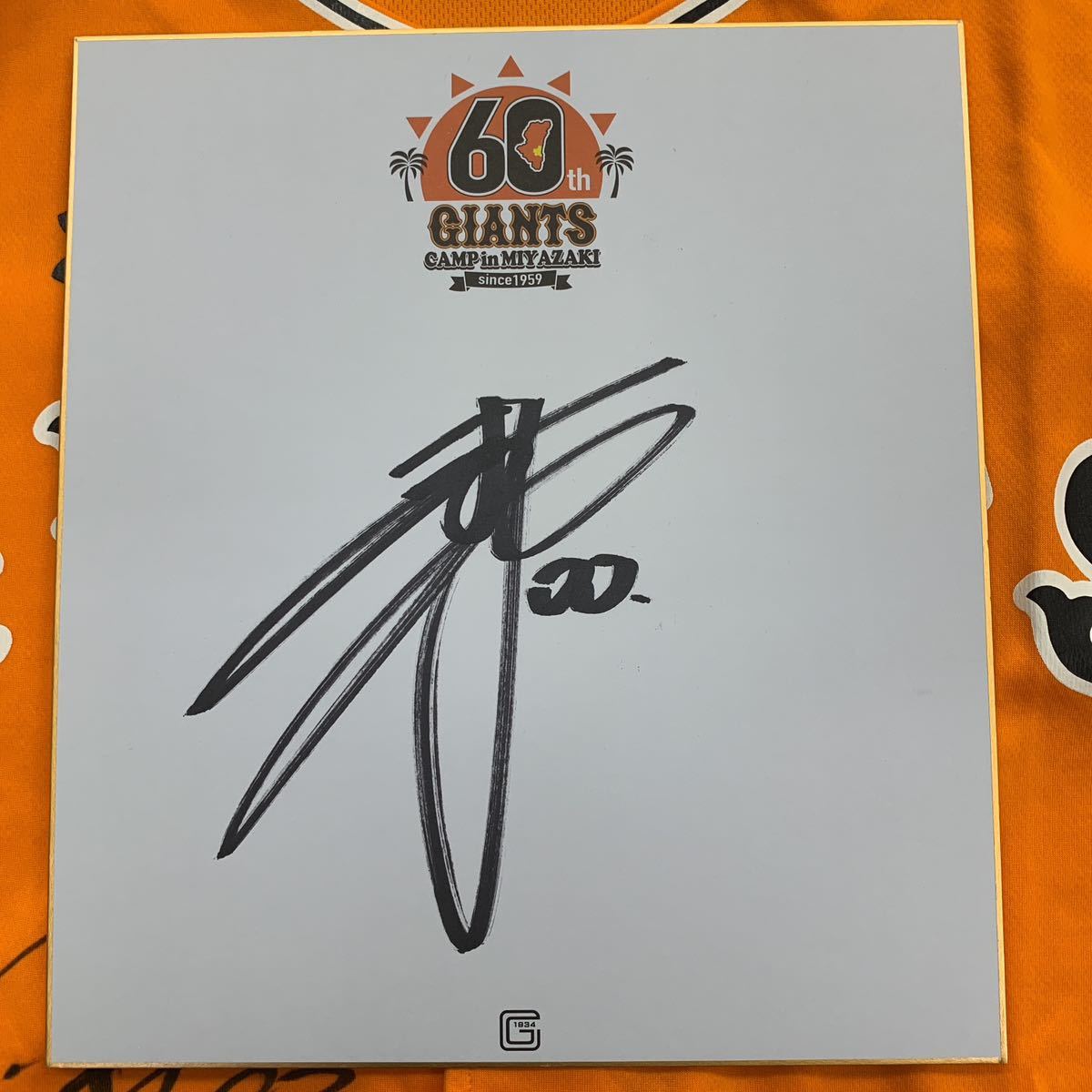 巨人 読売ジャイアンツ 寺内崇幸選手のサイン入り2018宮崎キャンプ色紙拍卖