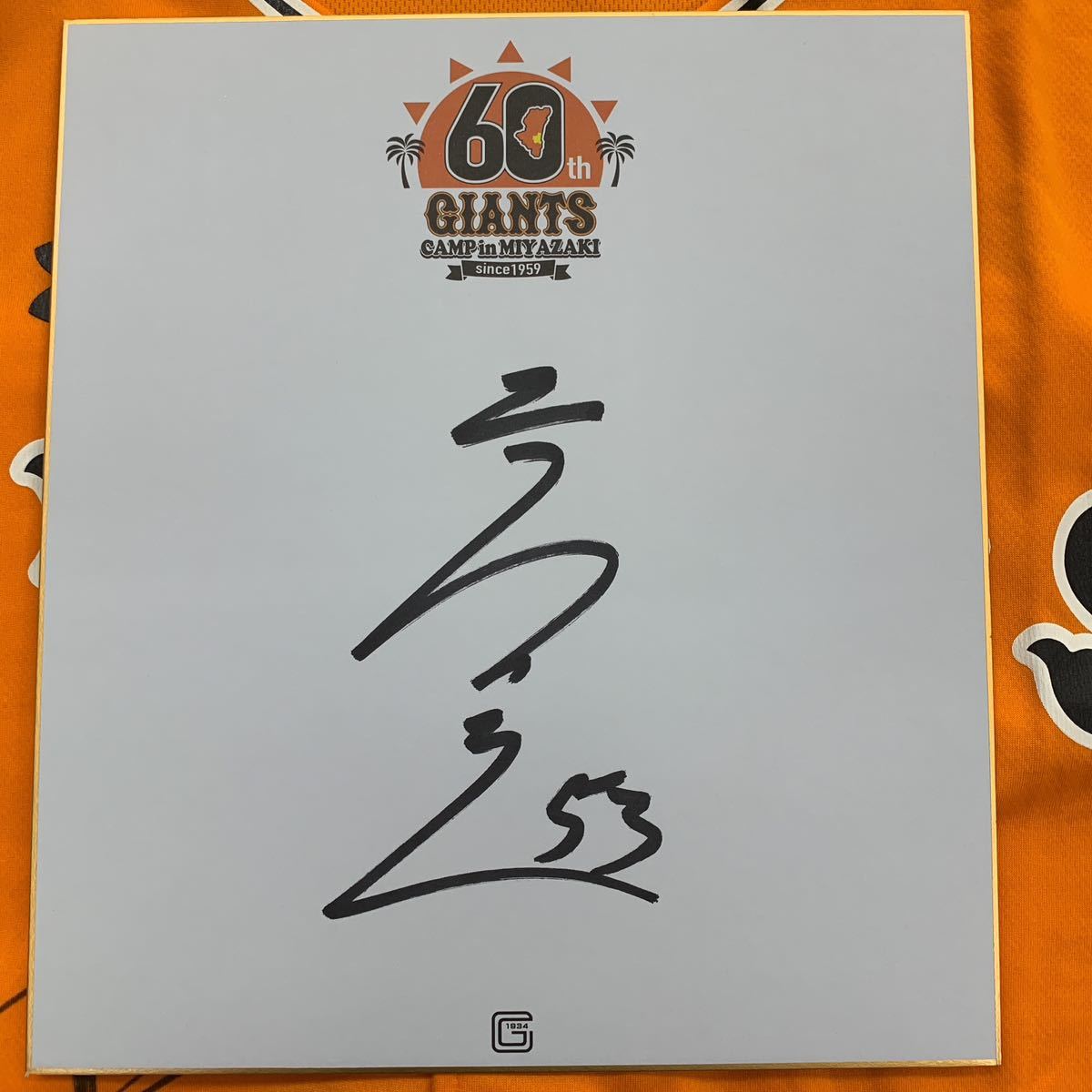 巨人 読売ジャイアンツ 高田萌生選手のサイン入り2018宮崎キャンプ色紙拍卖