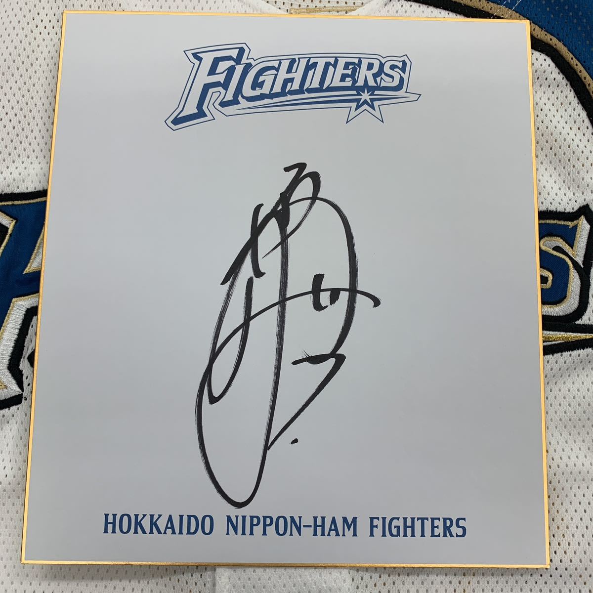 北海道 日本ハムファイターズ 西川遥輝選手のサイン入り球団色紙拍卖