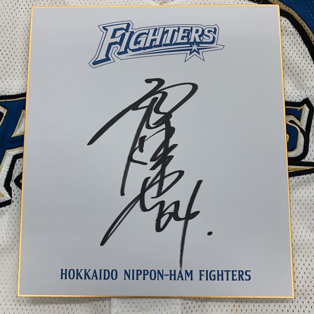 北海道 日本ハムファイターズ 谷口雄也選手のサイン入り球団色紙拍卖