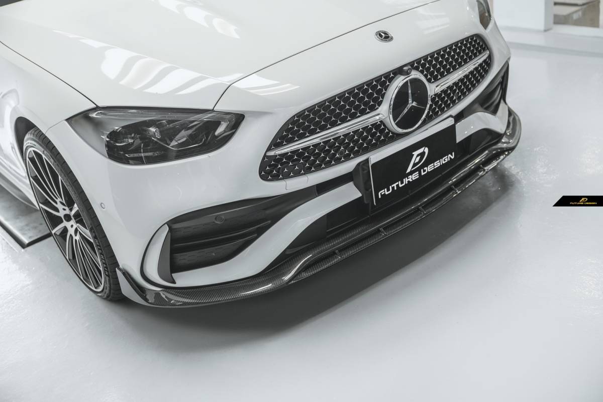 【FUTURE DESIGN 正規品】BENZ メルセデス・ベンツ C-Class S206 W206 リップスポイラー V1 本物Drycarbon ドライカーボン カスタム エアロ拍卖