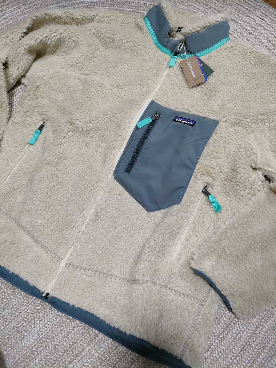 新品 未使用 patagonia パタゴニア レトロX フリース ジャケット L ナチュラル 水色 メンズ 2022年モデル ボアRETRO 拍卖