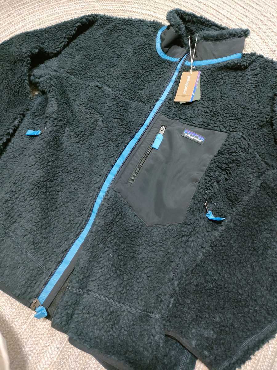 新品 未使用 patagonia パタゴニア レトロX フリース ジャケット M ブラック 黒 水色 メンズ 2022年モデル ボアRETRO 拍卖