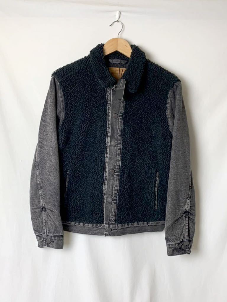 新品 リーバイス シェルパネル ブラックデニム ボア トラッカー ジャケット ビッグE ジージャン 熊ジャン グリズリー/ビンテージ拍卖