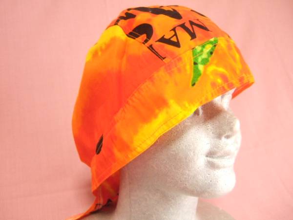 横浜最新 マリファナオレンジ♪魅惑のバンダナキャップ メンズレディース 4枚まで送料180円 ξbcξ ξ 3拍卖