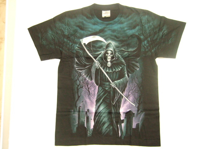 横浜最新 地獄の死神ドクロHell♪魅惑のTシャツ M, L, XL 送料無料 ξtsξ ξ Skull9拍卖