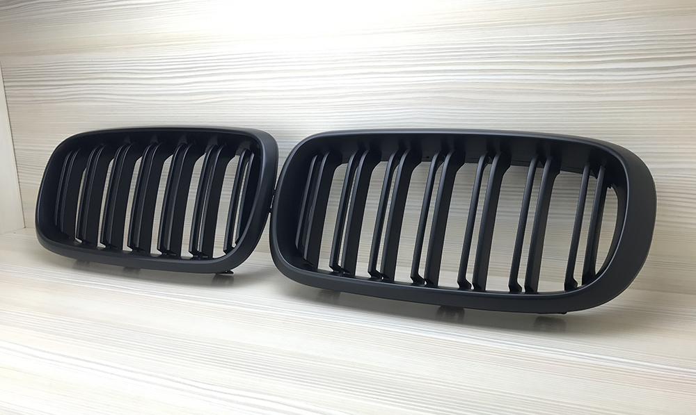 交換用左右 即納対応 取付簡単 BMW F15 X5 F85 X5M F16 X6 M LOOK フロントグリル マットブラック艶消黒 2014-2017 ABS拍卖