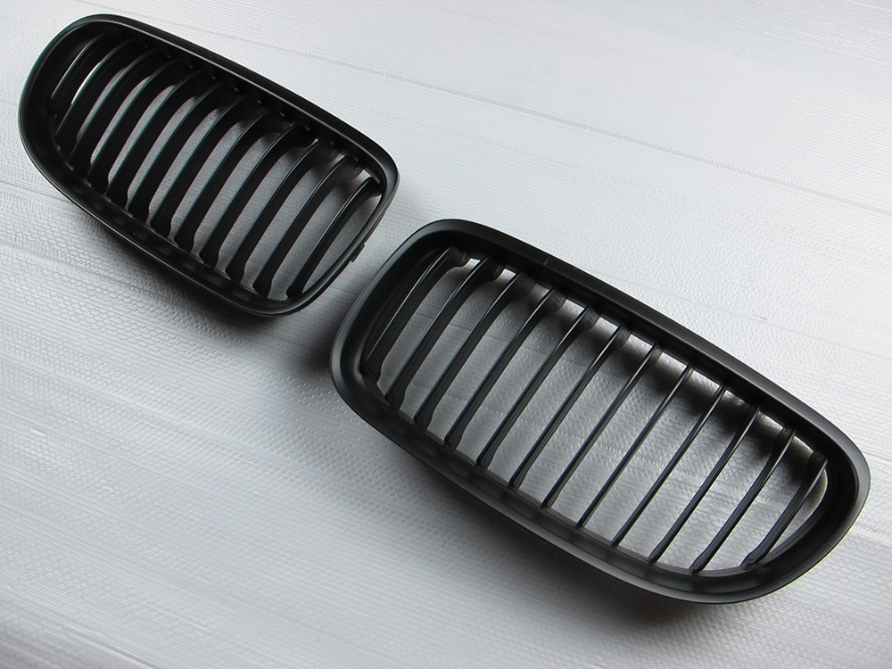 交換用左右 即納対応 取付簡単 BMW E90 E91 後期 2009-2011 フロントグリル マットブラック艶消黒 ABS拍卖