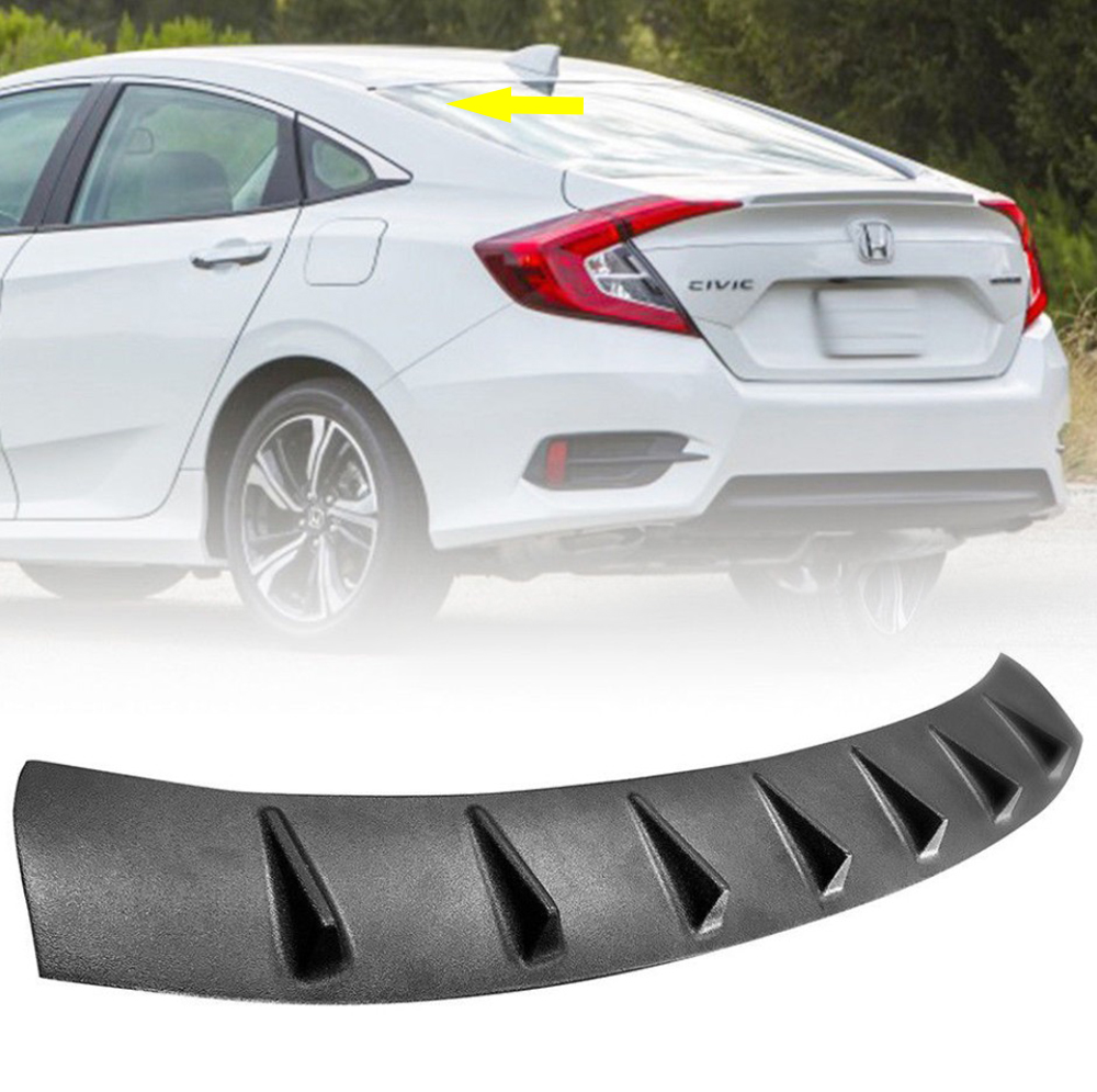 ホンダ HONDA 新型シビック 10代目 FC セダン リア ルーフフィン スポイラー ABS 艶消黒 2017+拍卖