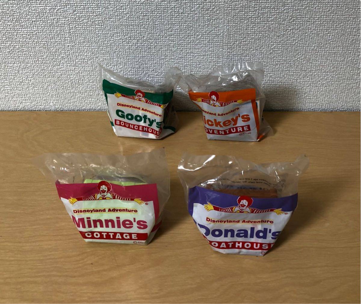 ディズニーランド アドヴェンチャー Disneyland Adventure マクドナルド ハッピーセット ミッキー 1996年 全4種 4点セット拍卖