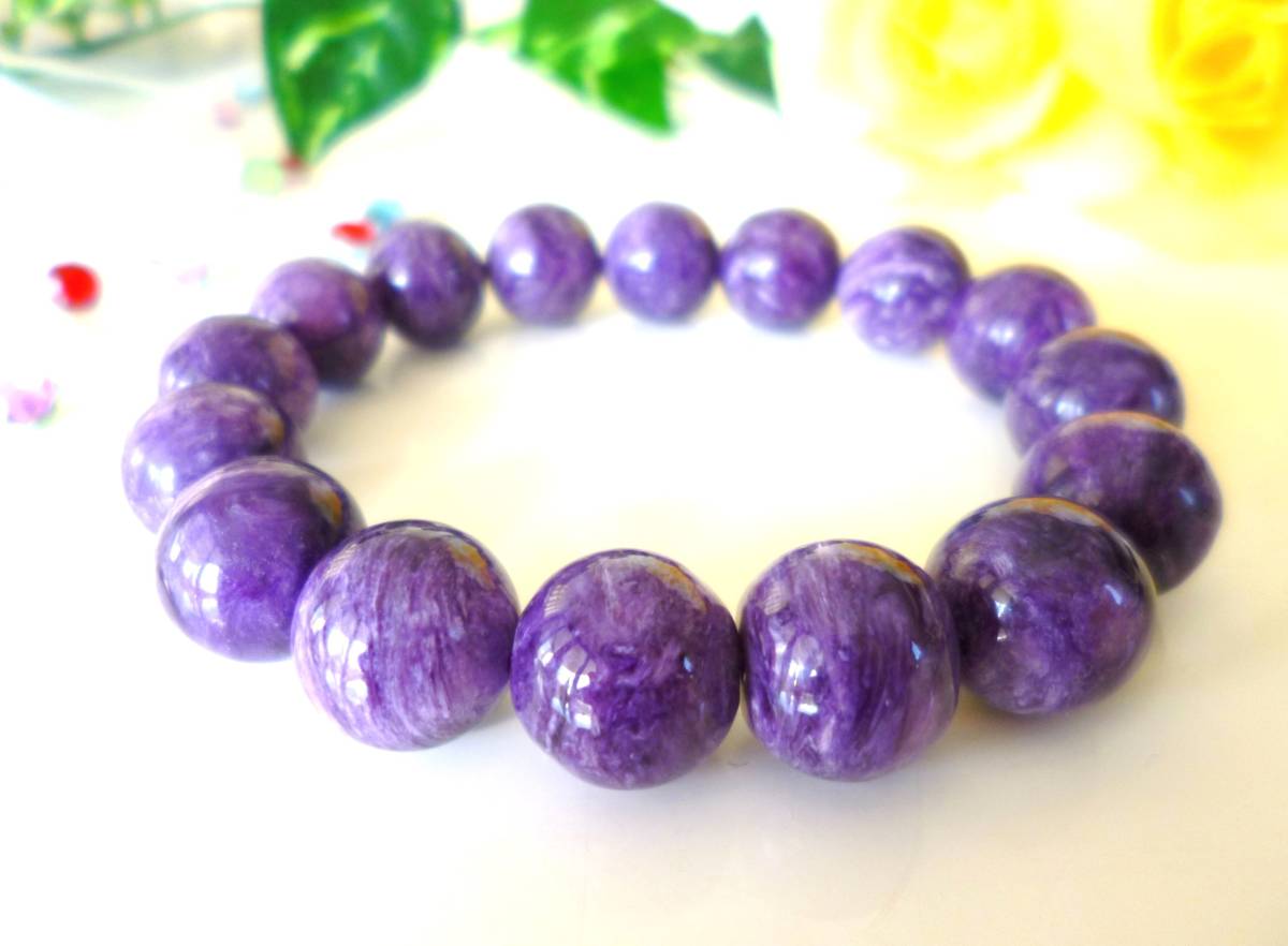 ☆1点もの☆神秘の癒し★危機回避★浄化☆ヒーリング☆ウルトラバイオレット☆高品質AAA☆チャロアイト☆12mm☆16cm☆40g☆拍卖