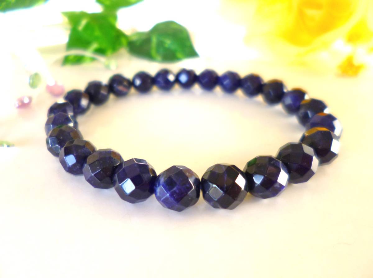 ☆受験☆試験☆夢の達成☆勇気と希望☆高品質AAA☆ロイヤルブルーソーダライト☆ ☆8mm☆ ☆16cm☆拍卖