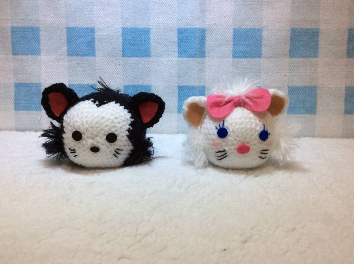 ディズニーツムツム編みぐるみ マリー&フィガロ ハンドメイド拍卖