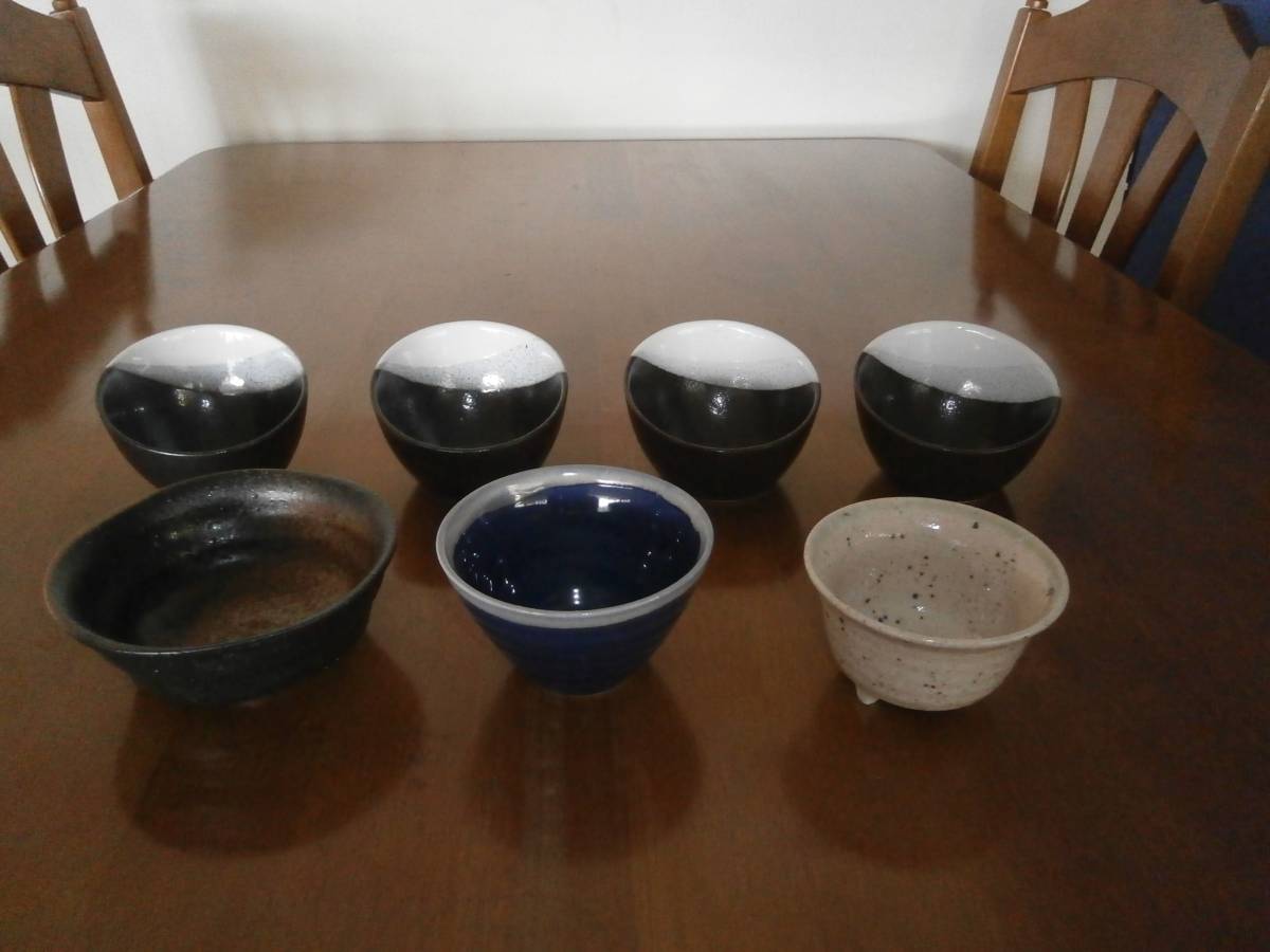 シンプルでおしゃれなデザインの小鉢色々7個セット拍卖