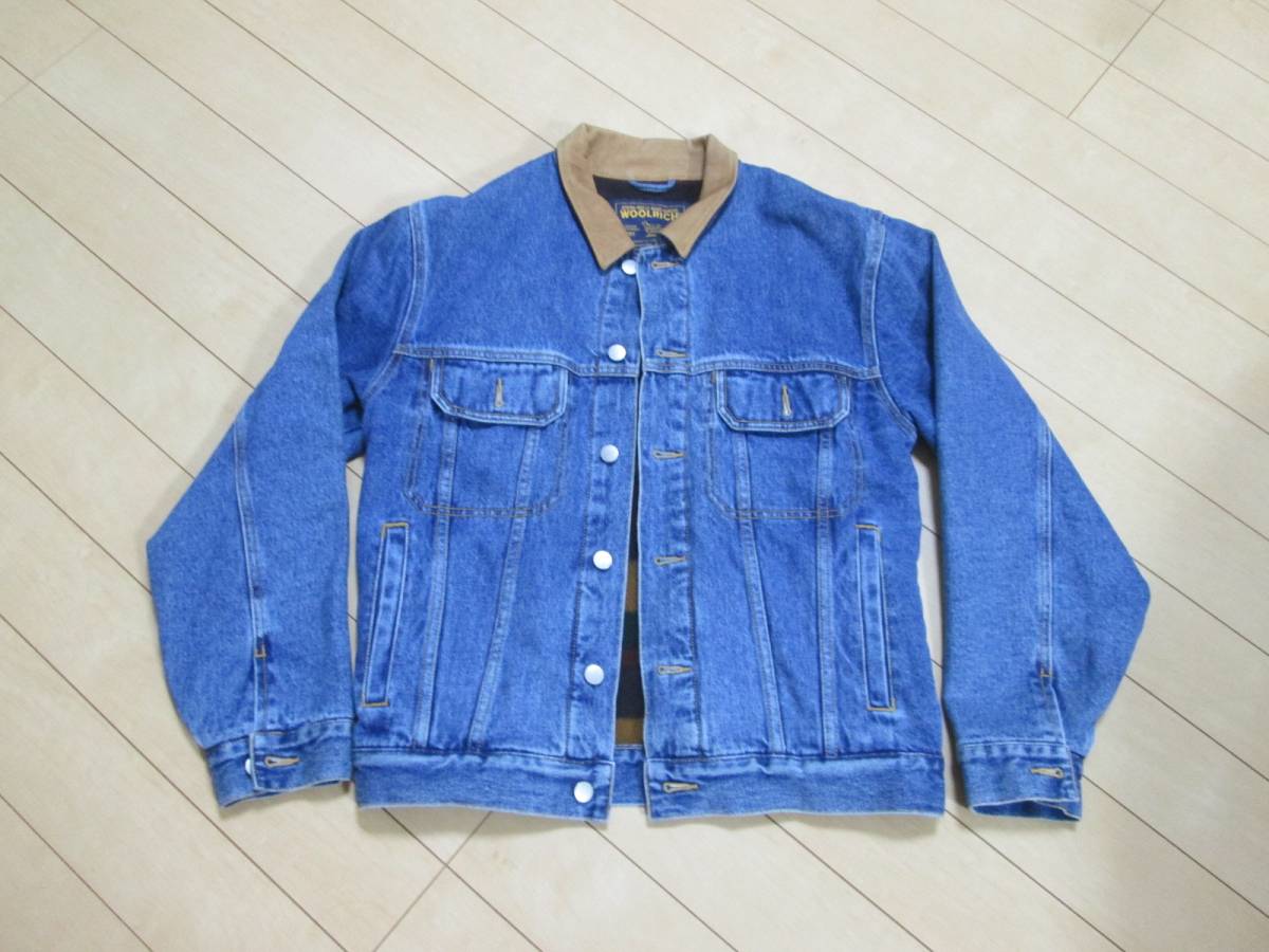 ウールリッチ WOOLRICH Gジャン 裏地フリース素材 衿革素材 サイズS(USサイズ) 未使用 ノースフェイス LLビーン 拍卖