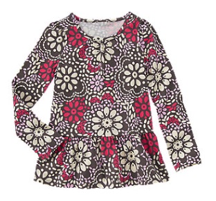 即決!新品 ジンボリー 12T 145 150 長袖T 花絵柄 長袖Tシャツ Gymboree拍卖