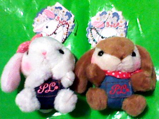 ぽてうさろっぴー デニム ぬいぐるみ 2種 11cmマスコット拍卖